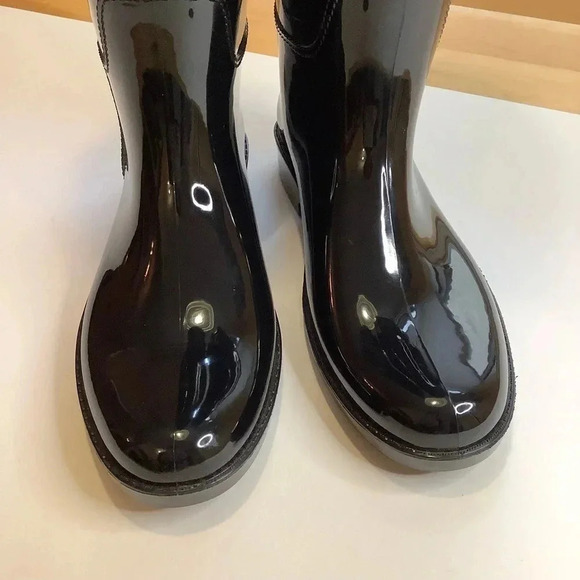 COACH Authentic Black Knee High Rainboots Size 10 - Picture 5 of 14
